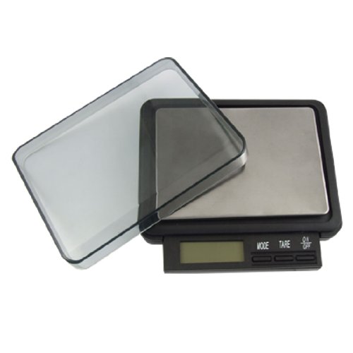Báscula digital de bolsillo rectangular con pantalla LCD miniatura 1
