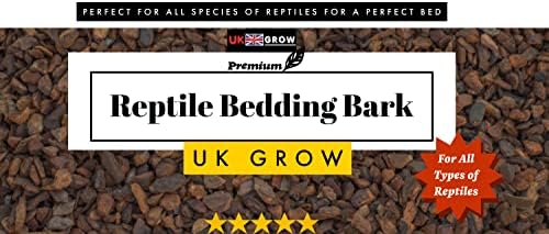 UK GROW 1L Bucket of Retile Bark Bedding 1l 2l 3l 5l 10l 20l 30l Forest Terrain Orchid Bark Chips Natural Terrain for Reptiles, Orchid Bark Chips