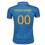 KNK Cricket India ODI Half Sleeve Jersey Rohit 45 Cricket Uniform 2023-2024 (US, Alpha, Large, Regular, Regular) Blue