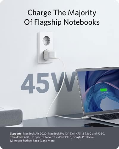 Anker Nano II ładowarka USB-C 45 W, zasilacz sieciowy do szybkiego ładowania, GaN II Tech, kompatybilna z MacBook Pro 13, Galaxy S22/S22+/S21, Note 20/10, iPhone 15/Pro, Steam Deck, iPad Pro, Pixel,