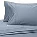 Amazon Brand – Pinzon 400 Thread Count Egyptian Cotton Sateen Hemstitch Sheet Set - Queen, Dusty Blue