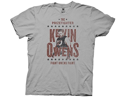Ripple Junction WWE Kevin Owens Fight Poster Adult T-Shirt Medium Silver