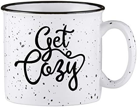 Santa Barbara Design Studio SIPS Drinkware Ceramic Campfire Mug, 1 Count (Pack of 1), Get Cozy