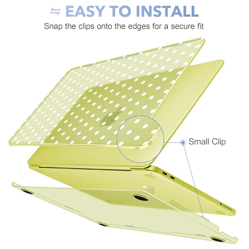 May Chen for MacBook Neo Case 13 inch 2026 | 100% Match Official Color | Pattern printing, Anti-Crack & Scratch & Fingerprint | Protective Hard Shell Cases Laptop Model A3404, Citrus - White Polka dot by May Chen - Used condition - Image 6