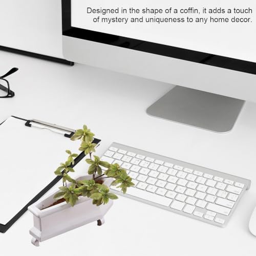 Pot de fleurs en forme de cercueil avec trous de drainage pour déco gothique