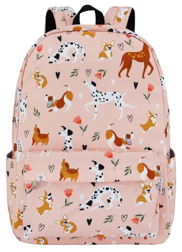 LI-LOVE Rucksack mit Laptopfach Rucksäcke Mittelschule Büchertaschen Reise Wasserdicht Büchertasche Rucksack, Hunde, Large, Traditionelle Rucksäcke