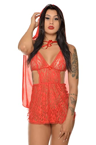 Fantasia Sexy Feminina Lingerie Sensual Erótico Sex Shop Chapeuzinho Vermelho Sexy