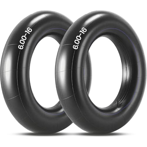 AR-PRO Replacement 6.00-16 Heavy-Duty Inner Tubes for Tractor Trailer Truck and More 600-16 Tires - with TR15 Valve Stems - Made from Durable Butyl Rubber (2-Pack)