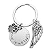 Produktbild KESYOOHaustier Fußabdruck Anhänger Schlüsselanhänger Engel Flügel Schlüsselhalter Metall Schlüsselringe Ornamente Handwerk Anhänger verschenkt Haustier Souvenir Geschenke