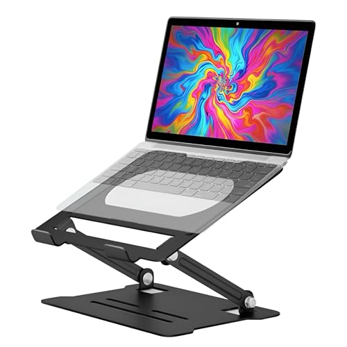 EOUSTRA Soporte Portátil Ajustable y Ergonómico para Laptop – Base de Acero Laminado en Frío con Refrigeración Eficiente | Elevador para Ordenador Portátil, Mejor Postura y Ventilación Mejorada