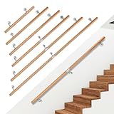 escalier hetre quart tournant droit FACILE À INSTALLER : le garde-corps en bois massif est livré avec des accessoires complets et des supports muraux en métal préinstallés, afin de pouvoir l’installer facilement à la maison. Installez-le à l'endroit souhaité, marquez la position des trous sur la surface de montage, puis percez les trous. La balustrade peut être montée horizontalement et obliquement et convient à de nombreux types d'escaliers.