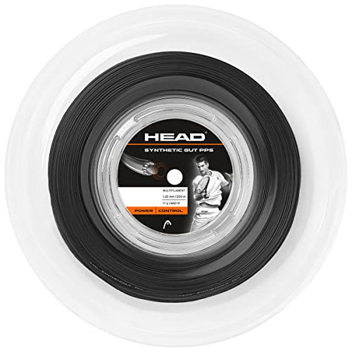 HEAD Unisex-Erwachsene Synthetic Gut PPS Rolle Tennis-Saite, Black, 16