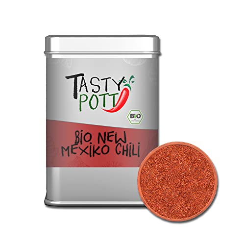 TASTY POTT - Tasty Pott Chili Epices I Mélanges d'épices I Spicy I Epices I Spices I Chilis I Poudre de piment I Cuisine Pikante (Poudre de piment bio New Mexique Chili 80 g)
