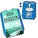 Tarcza parkingowa z nadrukiem wędkarskim i dwoma żetonami do wózka na zakupy jako prezent dla ryb, którzy często jeżdżą samochodem, aby wrzucić wędkę do jeziora
