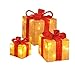 Produktbild Gravidus 3er Set beleuchtete Geschenkboxen Geschenke Box Weihnachten Deko - Beige