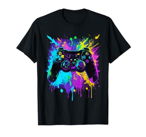 Colourful Graffiti Gaming Controller T-Shirt