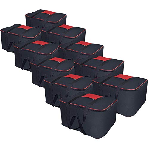 Image of Storage Bags for Blanket, Clothes, Toys and Bed Sheet Cover Bag - Underbed Large Size Black Cover Bags (Pack of 20, 54 x 46 x 28 cm)