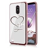 Flying Flier for LG Stylo 4 Case Bling Phone Case Crystal Rhinestone Clear TPU Glitter Cover Slim Electroplate Bumper Phone Case for LG Stylo 4 Q710 6.2''