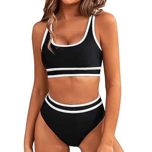 Maillots de bain deux pièces taille haute sport sans complexe