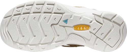 KEEN KEEN Women's Astoria Breathable Lifted Heel Two Cord Casual Water Sandals, Safari/Star White, 9 US
