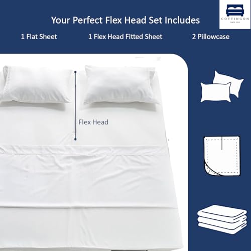 Cottingon Egyptian Cotton Sheet Set White thumbnail 3