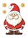 Kleiner PVC Santa Kühlschrank Aufkleber Cartoon Fenster Blumenaufkleber-09 Santa Claus 12 * 16CM