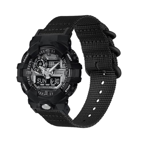 XIDESSEN �L�����o�X�X�g���b�v �J�V�I G-Shock GA100/GA-100/GA-120/GA110/GD-120/GD-100 �����Y�E�H�b�`�o���h �X�|�[�c �h�� �����p�u���X���b�g, �u���b�N