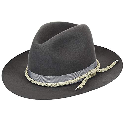 Bailey of Hollywood Bartham Elite Fedora - Charcoal/S Charcoal, Small