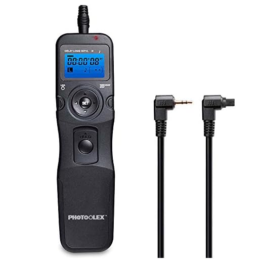PHOTOOLEX T710C Fjärrkontroll Timer Intervall Timer för Canon EOS 1300D/1200D/1100D/750D/700D/650D/600D/550D/500D/100D/5D Mark II/7D/70D/30D/20D och mer
