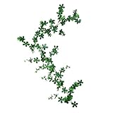 HOOTNEE Künstliche Hängende Weinrebe aus Seide mit Lebensnaher Optik und Pflegefrei für Fensterbänke und Blumenboxen in Grün als Dekorative Pflanzendekoration