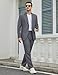 COOFANDY Men Suit Regular Fit 2 Piece Suits Set Fashion Elegant Tuxedos Lightweight Casual Blazer and Pants Dark Gray