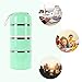 HOMESPON Cute Lunch Box Insulated Lunch Bag Bento Box Food Container Storage Boxes With Cutlery For Adults Office Camping (3 tiers(green)) …