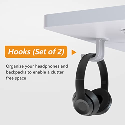 Jylh Joyseeker Electric Standing Desk, 48 X 24 Inches Adjustable Height Desk, Modern Sit Stand Up Desk With Memory Controller And Hook, Ergonomic Rising Desk For Home Office, White #TOP2