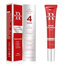 Caffeine & Retinol Under Eye Serum Dermatologist-Tested, Fast Absorbing, Correction for Puffy Eye Bags Fine Lines Dark Circles Wrinkles While Providing Moisturizing Care 0.7 Oz