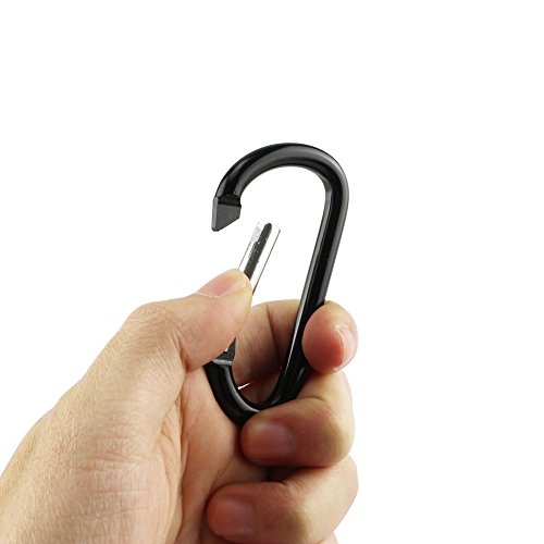 Swatom Aluminum Carabiner Clip 3 Carabiners Keychain Snap Hook Keyring(10 Pcs) #TOP4