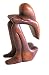 Thinker Statue Wood Abstract Art Statue Meditation Yoga Figurine - OMA BRAND (6-in.)