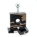 Bey-Berk Personalized Ebony Wood Tabletop Guillotine Cigar Cutter with Drawer for Cuttings, Stainless Steel Blade