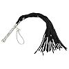 Erotic Fashion ra7918 zweep 78 cm, zwart leer zweep met aluminium handgreep, 1 stuk (1 x 1 stuks)