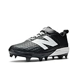 New Balance Men's FuelCell 4040 V8 Molded Baseball Shoe, Black/White, 9 W