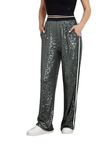 GUESS Women's Mini Sequins Straight Long Pants