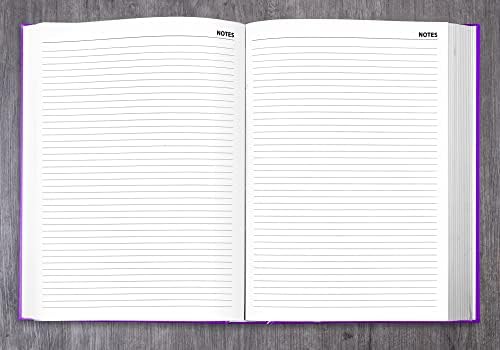 A4 Diary 2023 2 Full Pages Per Day Appointment Diary With Saturday and Sunday 80gsm FSC Paper - Home Office Desk Restaurant Booking Diary Hardback Pastel Cover With (Pastel Purple)