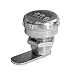 Chrome Combination Cam Lock - for Enclosure, Mailbox, Cabinet - 90 Degree Rotation - Quarter Turn, Clockwise and Counterclockwise - Outdoor/Indoor