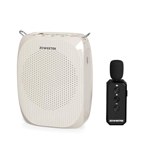 ZOWEETEK Voice Amplifier with Wireless Lavalier Microphone