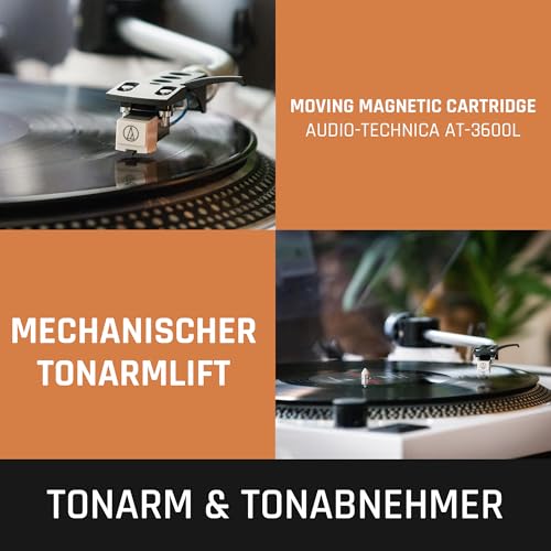 Lenco L-3810 Plattenspieler mit Direktantrieb für DJ und Hi-Fi