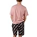 Bioworld Jujutsu Kaisen Yuji Itadori Men's Crew Neck Short Sleeve Tee & Lounge Shorts Combo Set-XL Pink