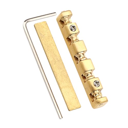 ifundom Bass Guitar Strings Bridge Nut Set Brass Material Music Instrument Accessory Sound Compact Design