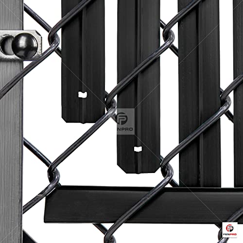 Fenpro Privacy Fence Slats, Chain-Link Bottom Lock, Black, 6ftx10ft by Fenpro - Image 6