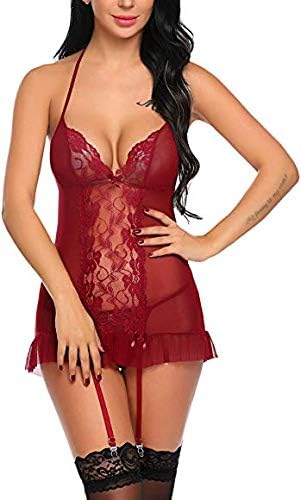 Women's Solid Babydoll Sleepwear Lingerie Night Dress || Lingerie for Women ||Night Dress Hot & Sexy for Honeymoon/First Night/Anniversary |for Women/Ladies/Girls(Maroon).-image-42