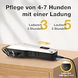 FuzzyFix Leise Hundeschermaschine Dichtes Fell, Profi Schermaschine Hund aus Edelstahl,Professionelle Hunde Haarschneidemaschine Hunderasierer für Dickes Lockiges Tierhaare,Weiß