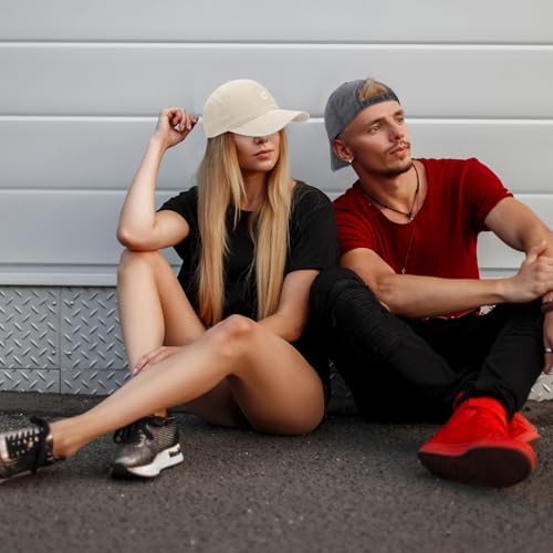 2 Stück Baseballkappe für Herren Damen, Verstellbar Baseball Cap mit Herz, Baumwolle Pferdeschwanz Kappe Vintage Unisex Basecap Sonnenhut Sportkappe für Outdoor Sport Leisure Reisen (Grau und Khaki)